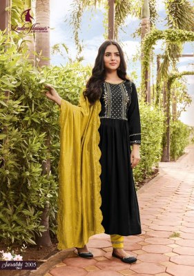 Ladies flavour by surbhi vol 2 heavy embroidery rayon kurti pant with dupatta at wholesale rate kurtis catalogs