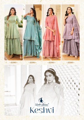 Ladies flavour lunch by keshvi Premium Festival leheriya Collection readymade sharara suit catalog at wholesale price pakistani suit catalogs