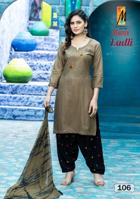 Ladle by Master Reyon embroidered work readymade patiyala with suit and dupatta catalogue at low price readymade suit catalogs