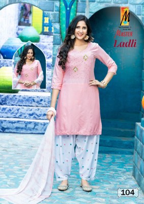 Ladle by Master Reyon embroidered work readymade patiyala with suit and dupatta catalogue at low price readymade suit catalogs