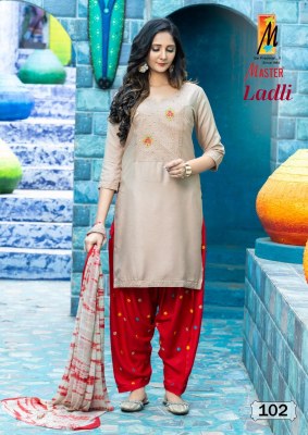 Ladle by Master Reyon embroidered work readymade patiyala with suit and dupatta catalogue at low price readymade suit catalogs