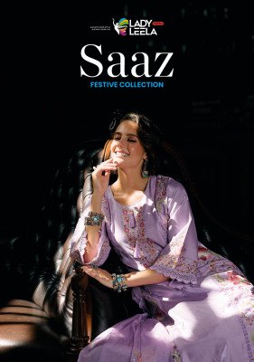  Lady Leela Saaz Designer Heavy Embroidered Viscose Kurti with Silk Pants And Organza Dupatta Wholesale Lady leela