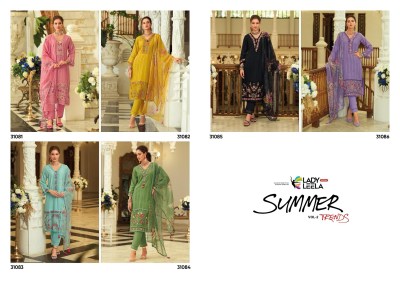 Lady Leela Summer Treads Vol 2 Pure Cotton Embroidery And Handwork Dress Set Top Bottom And Dupatta Wholesale  kurtis catalogs
