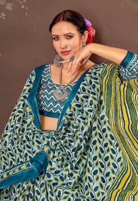 Lakhani Bagru Pari Vol 4 Pure Cotton Printed Saree with Matching Blouse  Comfortable Elegant Wholesale sarees catalogs