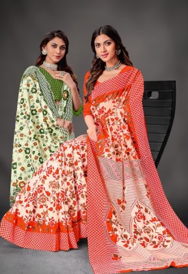 Lakhani Victoria premium cotton printed saree with blouse collection  sarees catalogs