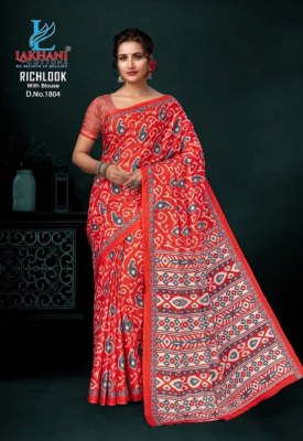 Lakhani by Rich Look Vol 18 exclusive heavy cotton printed saree catalogue at low rate sarees catalogs