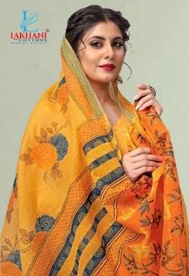 Lakhani by magic printed pure cotton saree with blouse catalogue lakhani