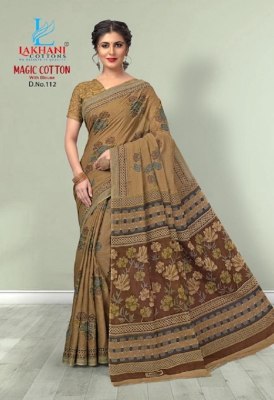 Lakhani by magic printed pure cotton saree with blouse catalogue sarees catalogs