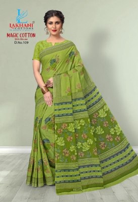 Lakhani by magic printed pure cotton saree with blouse catalogue sarees catalogs