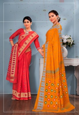 Lakhani cotton by mangalya heavy cotton printed dhakai fancy saree catalogue sarees catalogs