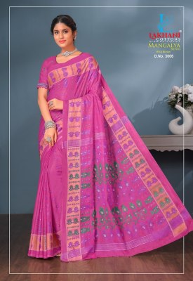 Lakhani cotton by mangalya heavy cotton printed dhakai fancy saree catalogue sarees catalogs