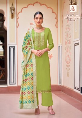 Lakhnavi Touch 5 by Alok Suit Pure Cotton Thread Work Unstitched dress material catalogue salwar kameez catalogs