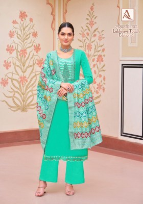 Lakhnavi Touch 5 by Alok Suit Pure Cotton Thread Work Unstitched dress material catalogue salwar kameez catalogs