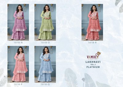 Lakhnavi vol 3 by vamika Exclusive super hit fancy sharara suit catalogue at affordable rate fancy sharara suit Catalogs