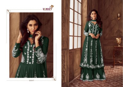 Lakhnavi vol 4 by vamika Exclusive Heavy Reyon Anarkali suit catalogue at affordable rate fancy sharara suit Catalogs