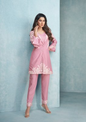 Lakhnavi vol 4 by vamika heavy reyon lakhnavi embroidered work co ord set catalogue Size wise Combo Set