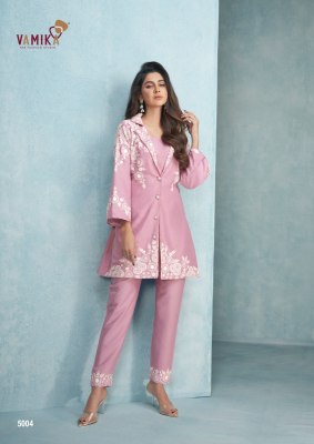 Lakhnavi vol 4 by vamika heavy reyon lakhnavi embroidered work co ord set catalogue Size wise Combo Set