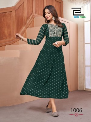 Lakme by Blue hills georgette foil printed kurti catlogue at affordable rate kurtis catalogs