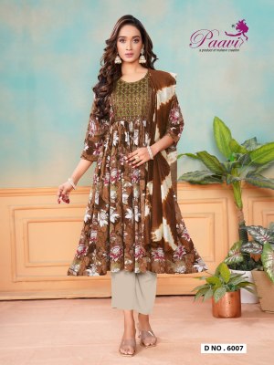 Lavya 2 by Paavi Heavy Rinkle reyon printed flared kurti pant and dupatta catalogue kurti pant with dupatta Catalogs