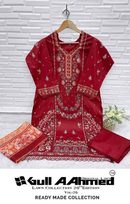 Lawn Vol 26 by Gull Aahmed Karachi Pure Lawn Cotton Printed readymade suit catalogue with low rate readymade suit catalogs