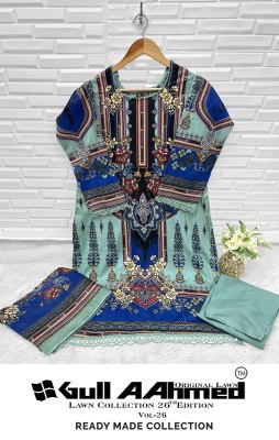 Lawn Vol 26 by Gull Aahmed Karachi Pure Lawn Cotton Printed readymade suit catalogue with low rate readymade suit catalogs