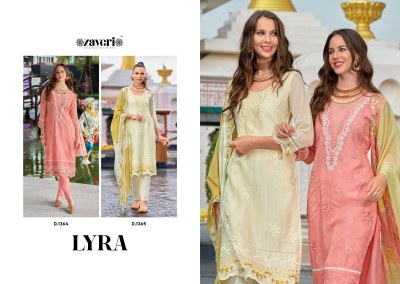 Layra by Zaveri Soft Organza with embroidered kurti pant and dupatta catalogue at amaviexpo readymade suit catalogs