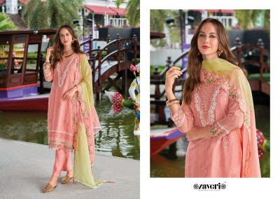 Layra by Zaveri Soft Organza with embroidered kurti pant and dupatta catalogue at amaviexpo readymade suit catalogs