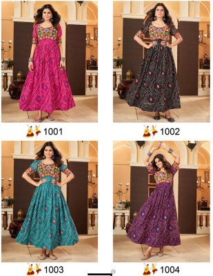 Lehariyo by Blue hills Long Frill with heavy Gamthi Work and real mirror and Designer Gown  catalogue gown catalogs