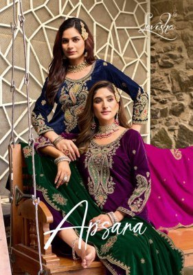 Levisha Apsara Velvet Collection Dress Material 9000 Embroidered Suits Wholesale wholesale catalogs