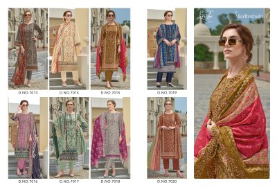 Levisha Madhubala 7 Cemric Lawn Cotton Pakistani Style Printed Kurti Pant And Dupatta Unstiched  Wholesale  kurtis catalogs