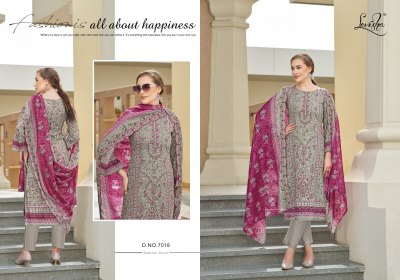 Levisha Madhubala 7 Cemric Lawn Cotton Pakistani Style Printed Kurti Pant And Dupatta Unstiched  Wholesale  kurtis catalogs