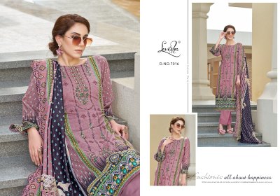 Levisha Madhubala 7 Cemric Lawn Cotton Pakistani Style Printed Kurti Pant And Dupatta Unstiched  Wholesale  kurtis catalogs