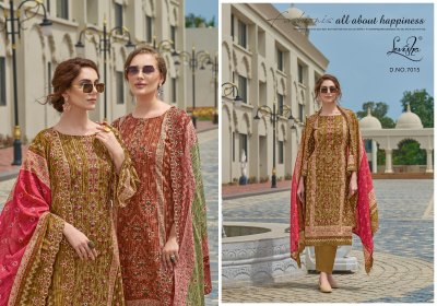 Levisha Madhubala 7 Cemric Lawn Cotton Pakistani Style Printed Kurti Pant And Dupatta Unstiched  Wholesale  kurtis catalogs