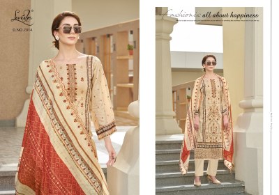 Levisha Madhubala 7 Cemric Lawn Cotton Pakistani Style Printed Kurti Pant And Dupatta Unstiched  Wholesale  kurtis catalogs