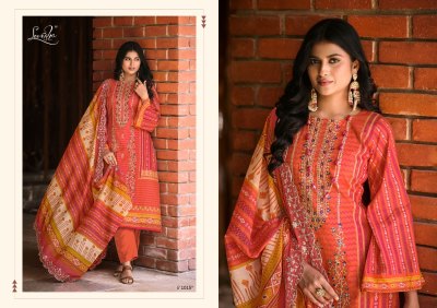 Levisha by Binsaeed cambric cotton embroidered dress material catalogue at low rate salwar kameez catalogs