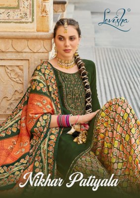 Levisha by Nikhar Patiyala designer embroidered unstitched salwar suit catalogue at low rate 