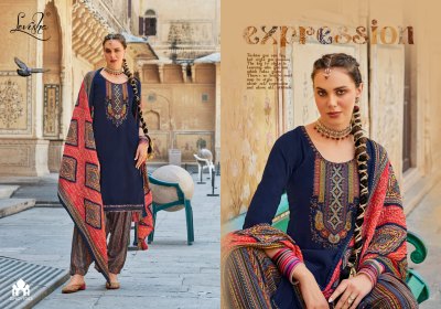 Levisha by Nikhar Patiyala designer embroidered unstitched salwar suit catalogue at low rate salwar kameez catalogs