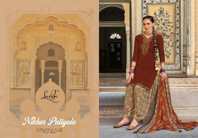 Levisha by Nikhar Patiyala designer embroidered unstitched salwar suit catalogue at low rate salwar kameez catalogs