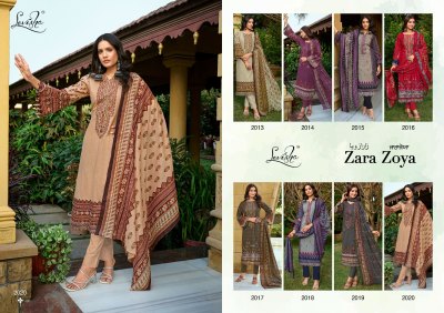 Levisha by Zara zoya cembric cotton digital printed unstitched dress material catalogue at affordable rate salwar kameez catalogs