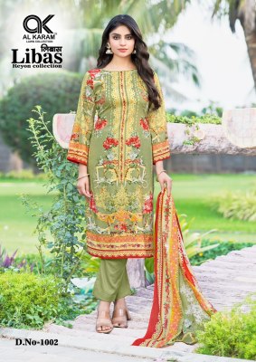 Libas vol 1 by Al Karam Pure Viscose Rayon Digital Print dress material catalogue at affordable rate dress material catalogs