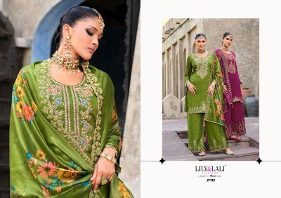 Lily And Lali Chandni Collection Handworked Fancy Chinnon Silk Top with Exclusive Sleeve Embroidery  Embroidered Bottom And Printed Embellished Dupatt kurtis catalogs