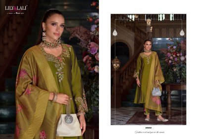Lily And Lali Malkana Embroidered A Line Kurti Set Viscose Silk Kurti with Cotton Lining And Pocket  Embroidered Pant  Fancy Printed Dupatta with Tass kurtis catalogs