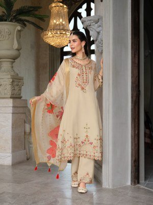 Lily And Lali Sarvari Designer Chinon Silk Suit Set with Hand Embroidery And Exclusive Dupatta Work Wholesale wholesale catalogs
