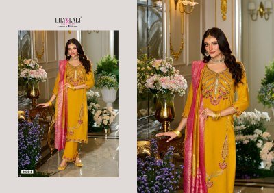 Lily  And Lali Sitara Designer Kurti Embroidered Viscose Silk Top Palazzo with Cotton Lining And Jacquard Dupatta Wholesale kurtis catalogs