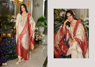 Lily  And Lali Sitara Designer Kurti Embroidered Viscose Silk Top Palazzo with Cotton Lining And Jacquard Dupatta Wholesale kurtis catalogs