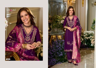 Lily  And Lali Sitara Designer Kurti Embroidered Viscose Silk Top Palazzo with Cotton Lining And Jacquard Dupatta Wholesale kurtis catalogs