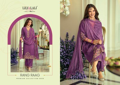 Lily And lali Rang Raag Festival Collection Viscose Silk Embroidered Suit with German Chiffon Dupatta Wholesale kurtis catalogs