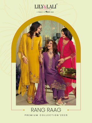 Lily And lali Rang Raag Festival Collection Viscose Silk Embroidered Suit with German Chiffon Dupatta Wholesale kurtis catalogs