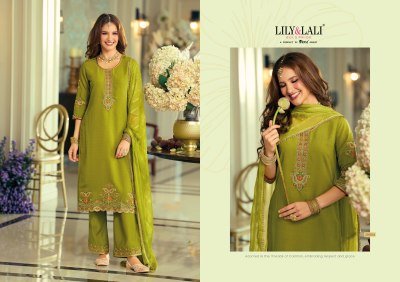 Lily And lali Rang Raag Festival Collection Viscose Silk Embroidered Suit with German Chiffon Dupatta Wholesale kurtis catalogs