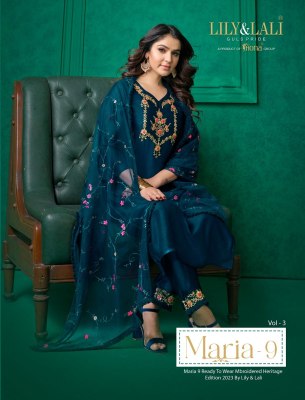 Lily   lali present by Maria 9 vol 3 designer silk kurti catalogue